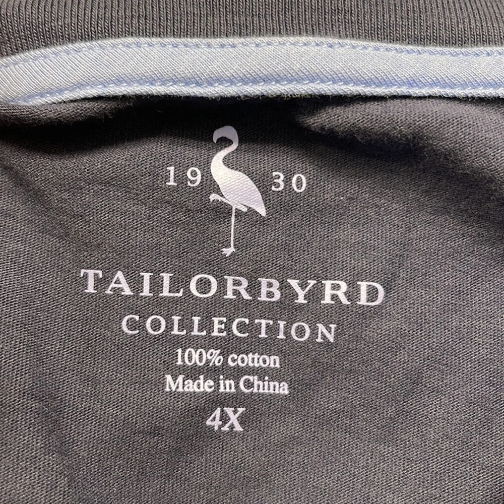 TailorByrd Collection Navy Blue V-Neck Pullover Shirt Size 4X EUC #5953 - Picture 6 of 6
